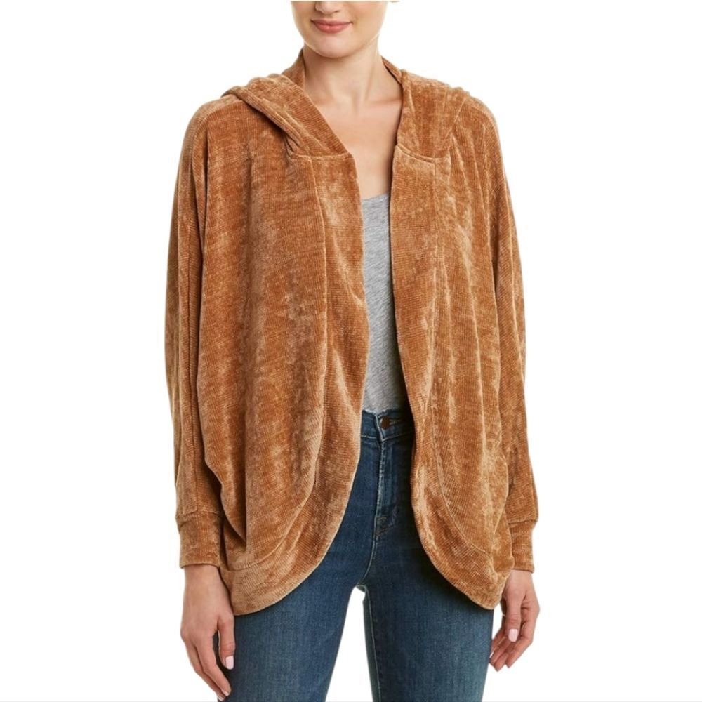 BB Dakota Women's Sidewalk Swagger Hooded Jacket Caramel Small‎